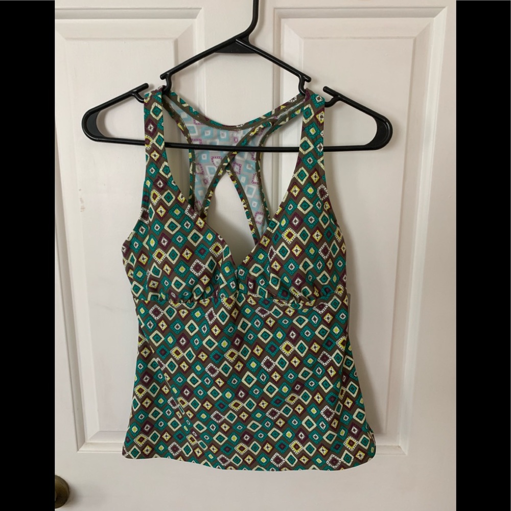 Athleta Tankini Top- Sz S.  Auroville Geo. NWT!!